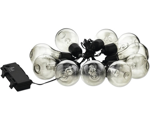 Ljusslinga EGLO plast LED 10L 4m Ljusslinga med transparenta glödlampor och timerfunktion