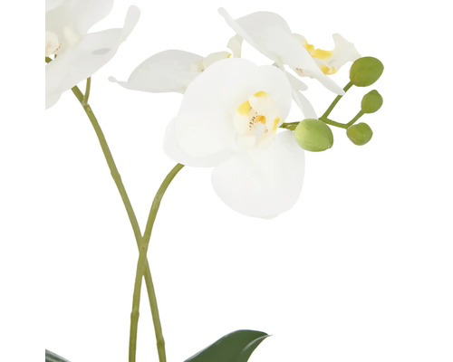 Konstgjord orkidé med vita blommor