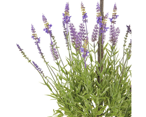Konstgjord lavendel med gröna blad