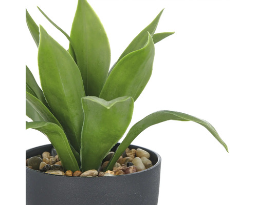 Konstgjord växt i kruka med stenar