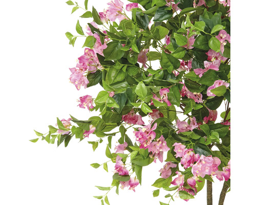 Konstgjort bougainvilleaträd med gröna blad och rosa blommor