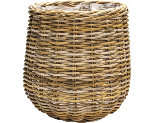 Flätad blomkruka av rotting