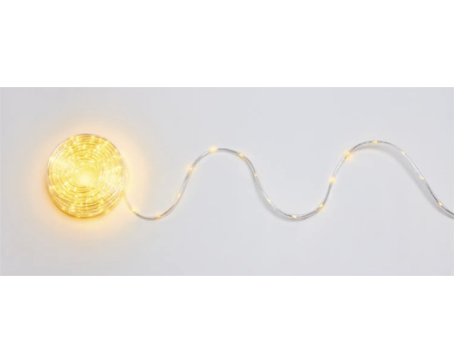 Ljusslang LAFIORA 20m + 5m anslutningkabel 400 varmvita LED inkl. 6h timer LED ljusslinga upprullad