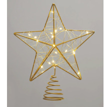 Stjärnformad julgransspira med belysning för julgranen