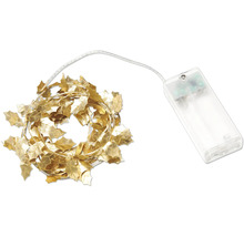 Dekorativ ljusslinga med löv och batterilåda