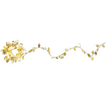 Dekorativ girlang med löv och en krans för festliga dekorationer