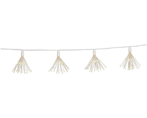 Ljusslinga LAFIORA blomma 1 1,80m + 5m anslutningskabel 200 bernstensfärgade LED inkl. 6h timer Ljusslinga med dekorativ ljuseffekt för inomhusbruk