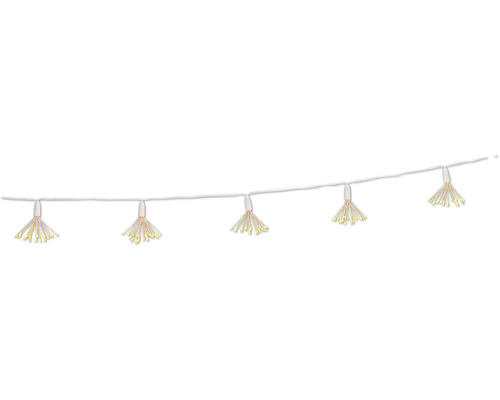 Ljusslinga med lampor i blomdesign