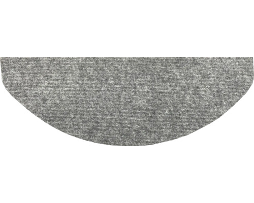 Trappstegsmatta grå 65x22.5cm Halvrund matta i textilmaterial