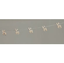 Dekorativ ljusslinga med renfigurer i trä