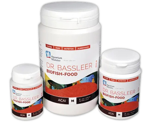 Fiskfoder AQUARIUM MÜNSTER Dr Bassleer Biofishfood Acai M 150g Tre burkar Dr. Bassleer Biofish-Food för fiskar