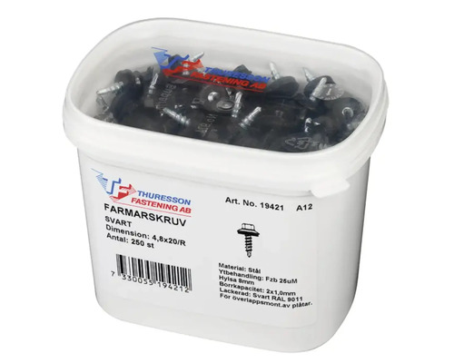 Skruvar i transparent plastförpackning