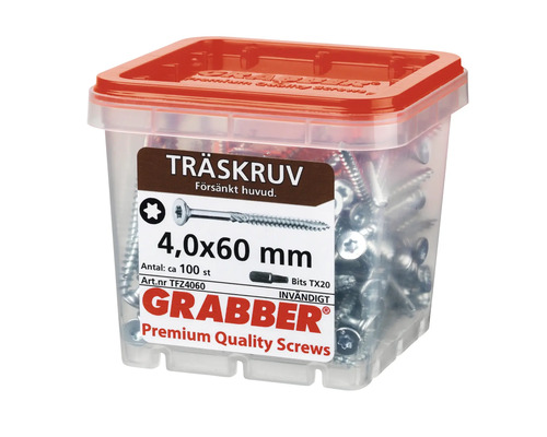 Träskruvar 4,0x60 millimeter i behållare