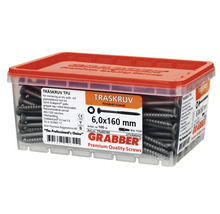 Träskruv GRABBER C4 6,0x160mm försänkt 100-pack TFU60160