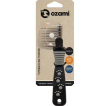 Ozami logotyp. Utrasslingskam för hundar, katter och smådjur.
