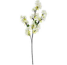 Konstgjord blommande gren med blommor och blad.