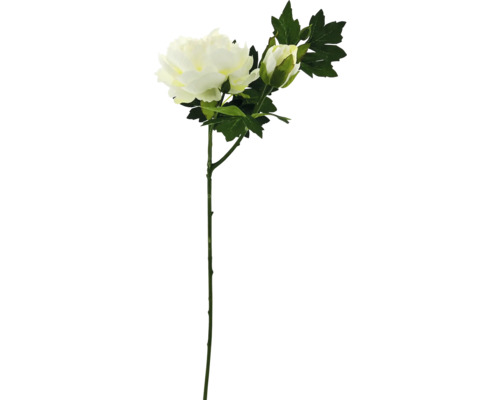 Dekorativ konstgjord blomma med blomma och knopp