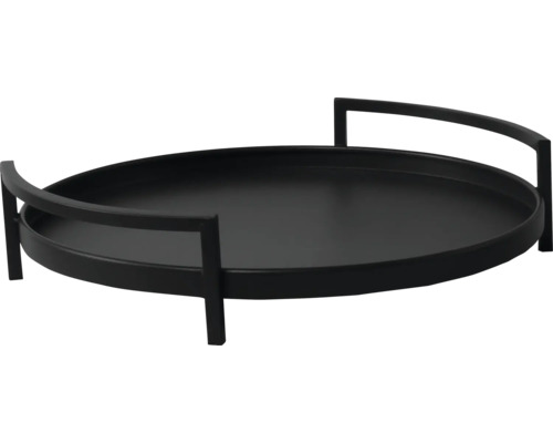 Runt serveringsbord med handtag för transport