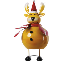 Dekorativ renfigur med mössa och halsduk