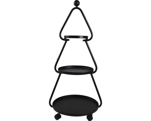 Etagère med tre nivåer och hjul