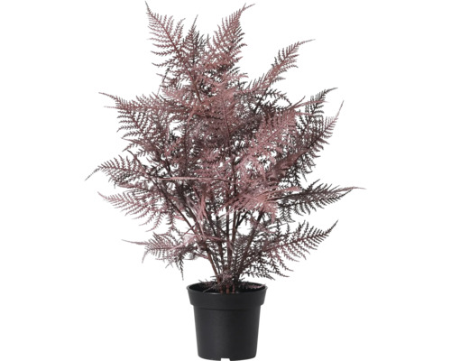 Konstgjord växt ormbunke i svart kruka