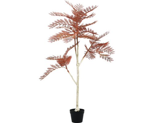 Konstgjort träd med blad i en kruka