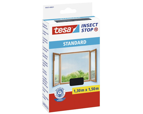 Flugnät TESA Insect Stop till fönster Standard antracit 130x150cm