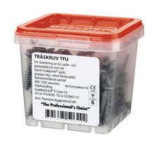 Träskruv TFU i transparent låda med rött lock