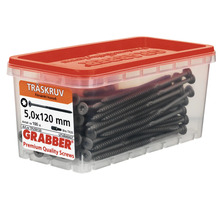 Träskruv GRABBER C4 5,0x120mm försänkt 100-pack TFU50120