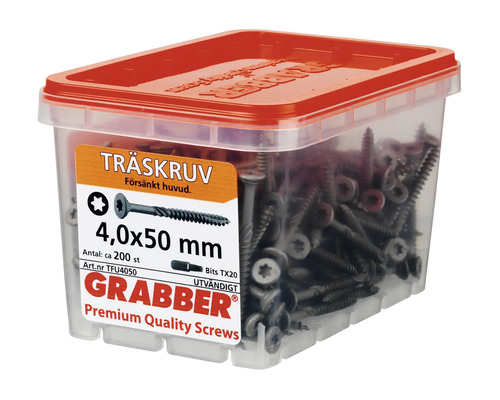 Träskruvar 4,0x50 mm i plastlåda