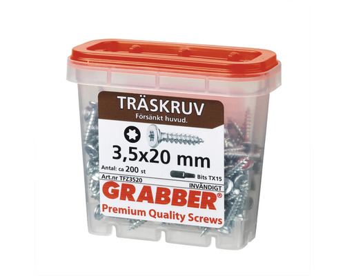 Träskruvar 3,5x20 mm i behållare