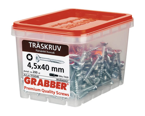 Träskruvar 4,5x40 mm i förvaringsbehållare