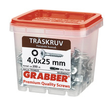 Grabber träskruvar 4,0x25 millimeter i plastförpackning