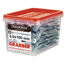 Grabber träskruvar 6,0x100 mm i behållare