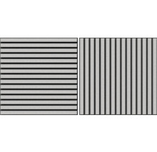 Två vyer av fasadbeklädnad med horisontell och vertikal orientering