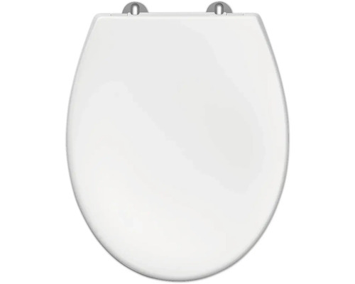 Toalettsits med mjukstängning FORM & STYLE Family barn vit blank oval Easy Cleaning Toalettsits med fästmaterial