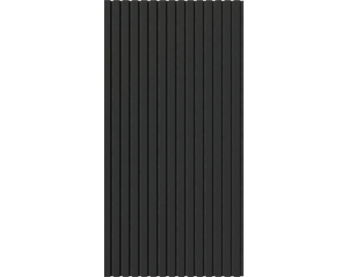 Akustikpanel FJORDWALL 1200x600x20mm svart Panel med vertikala lameller för väggbeklädnad