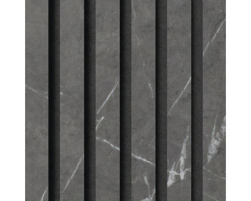 Dekorativ platta med marmorlook och lameller