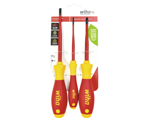 Wiha skruvmejselset med tre delar för elektriker