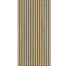 Akustikpanel med träribbor