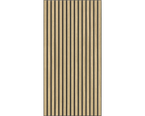 Akustikpanel FJORDWALL 1200x600x19mm ek/brun Akustikpanel med träribbor