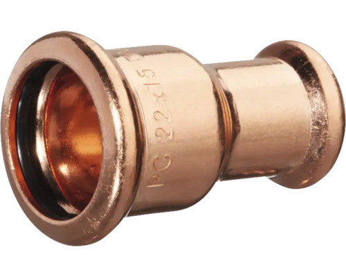 Kopparfittings 22x15 millimeter för VVS och värme