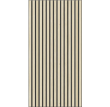 Träpanel med lameller för vägg- och takdesign