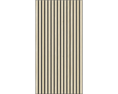 Akustikpanel FJORDWALL Aska 1200x600x19mm Träpanel med lameller för vägg- och takdesign