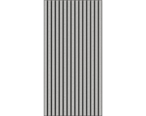 Akustikpanel FJORDWALL betonggrå 1200x600x20mm Akustikpanel med vertikala lameller