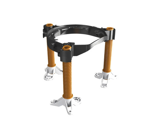 Tvättmaskinsunderrede med tre ben för att höja och stabilisera tvättmaskinen