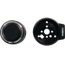 Två bilder av en kolkonstruktionskomponent för bevattningssystem