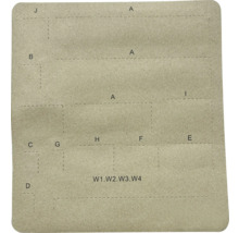 Mall med olika mönster för hantverksprojekt