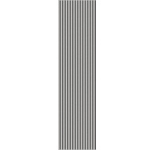 Akustikpanel med vertikala lameller för vägg- och takbeklädnad