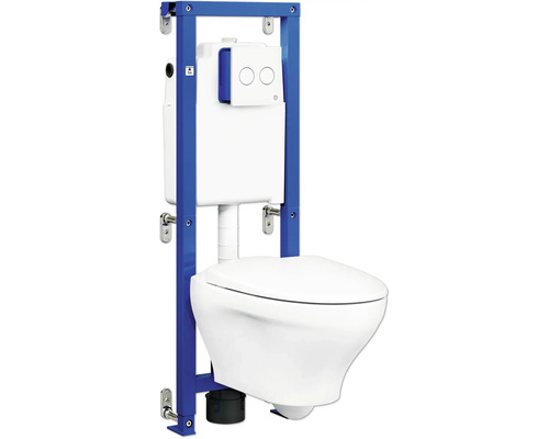 WC-fixtur GUSTAVSBERG All in one med Estetic WC-skål Hygienic-flush CeramicPlus 8000155